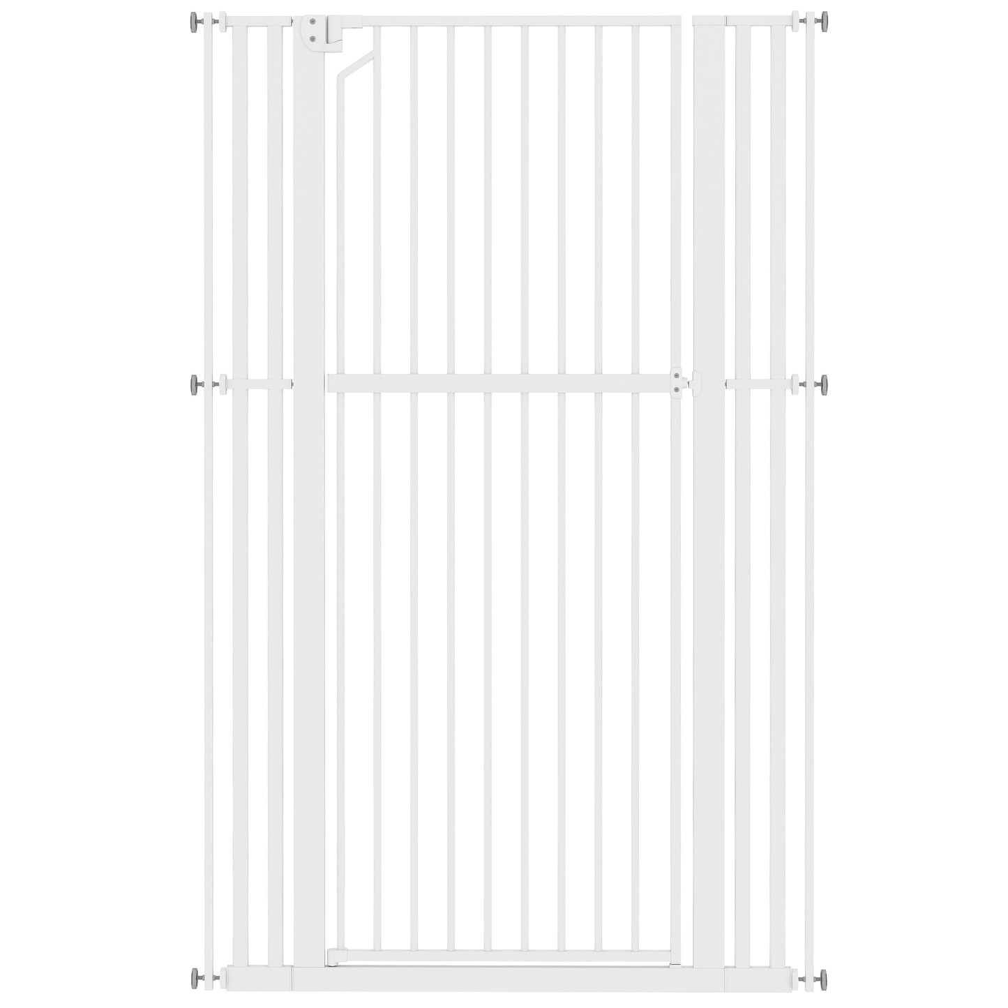 Pawhut Barrera De Seguridad Niños Perros Y Gatos Alta 160cm Extensible 76-105cm_0