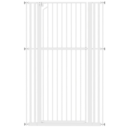 Pawhut Barrera De Seguridad Niños Perros Y Gatos Alta 160cm Extensible 76-105cm_0