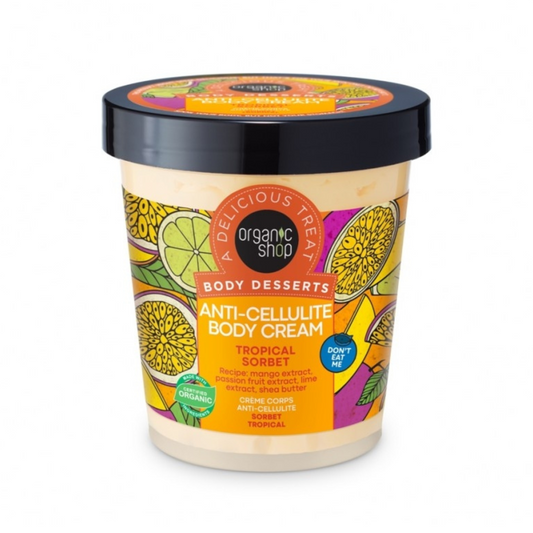 Crema corporal anticelulítica sorbete tropical Organic Shop 450 ml