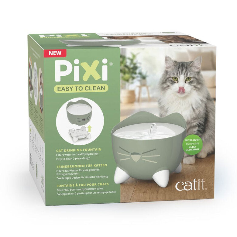 Fuente Bebedero para Gatos Easy to Clean Verde Catit PIXI 2,25 L