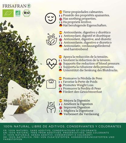 Té Verde Gunpowder Menta Ecológico Pirámides - Calidad Y Sabor | Frisafran 30 Uds_3