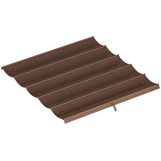 Cubierta Para Pérgola Outsunny Tela Poliéster Café 250x255x6 Cm_0