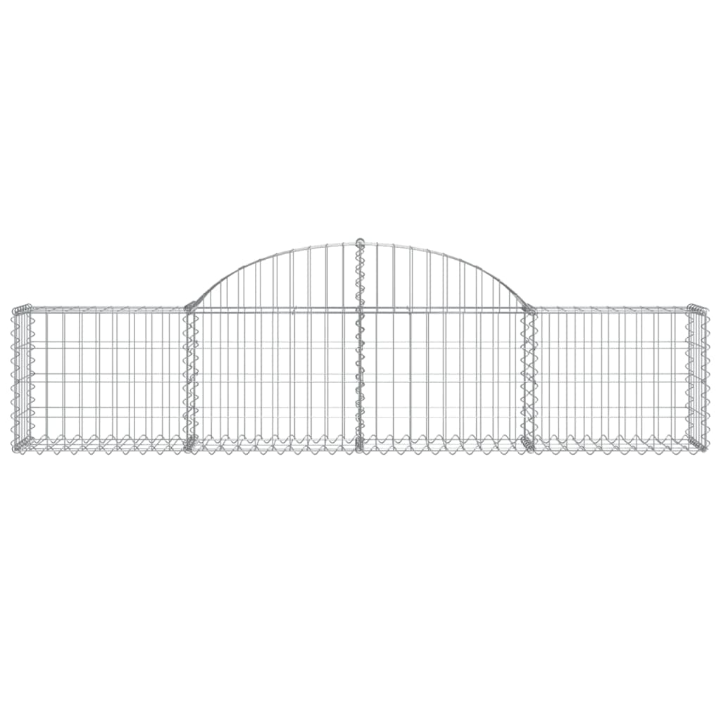 Cestas De Gaviones 13 Uds Forma De Arco Hierro 200x30x40/60 Cm_3