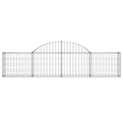 Cestas De Gaviones 2 Uds Forma De Arco Hierro 200x30x40/60 Cm_3
