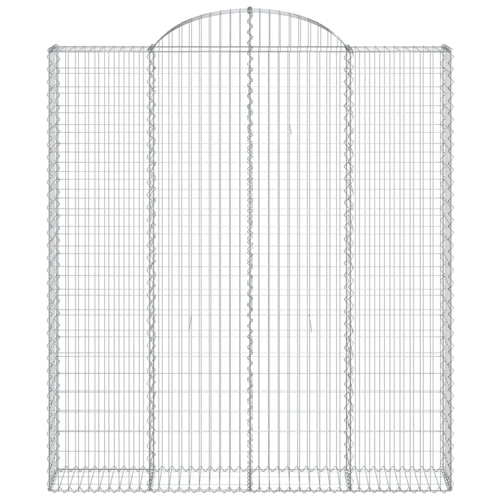 Cestas De Gaviones 7 Uds Forma De Arco Hierro 200x30x220/240 Cm_3