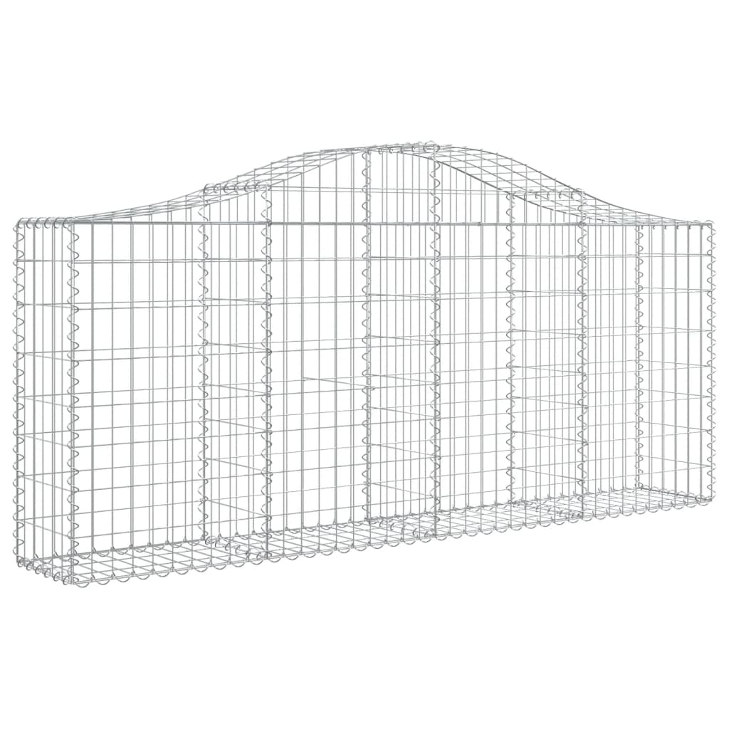 Cestas De Gaviones 25 Uds Forma De Arco Hierro 200x30x80/100 Cm_2