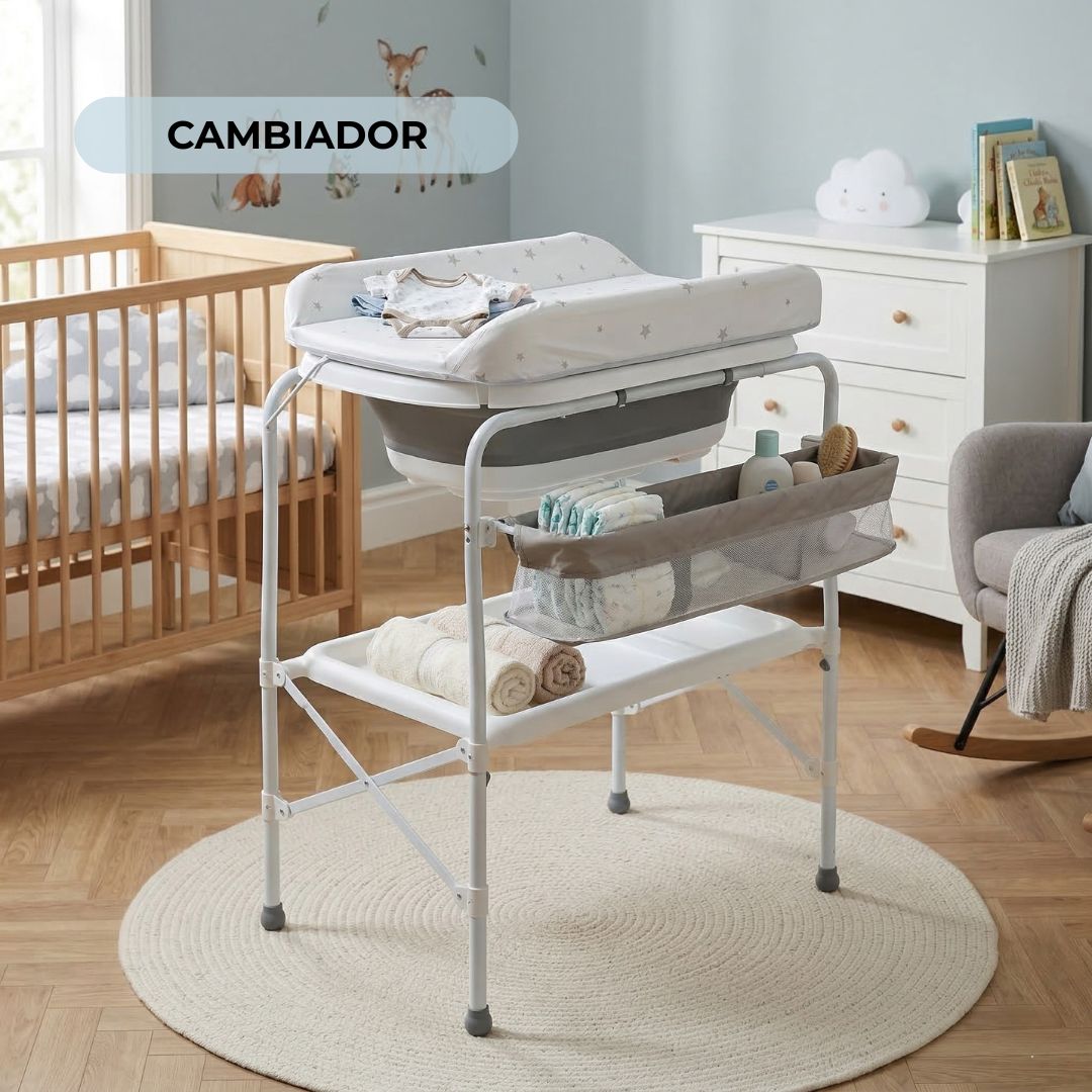 Bathby | Bañera Bebé 5 En 1 Plegable Con Soporte, Cojín Antideslizante, Cambiador (gris Pro)_2