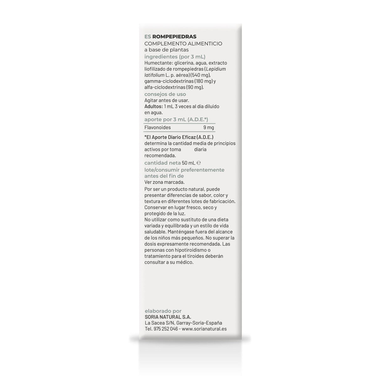Pack 3x Extracto de Rompepiedras Soria Natural, 50 ml