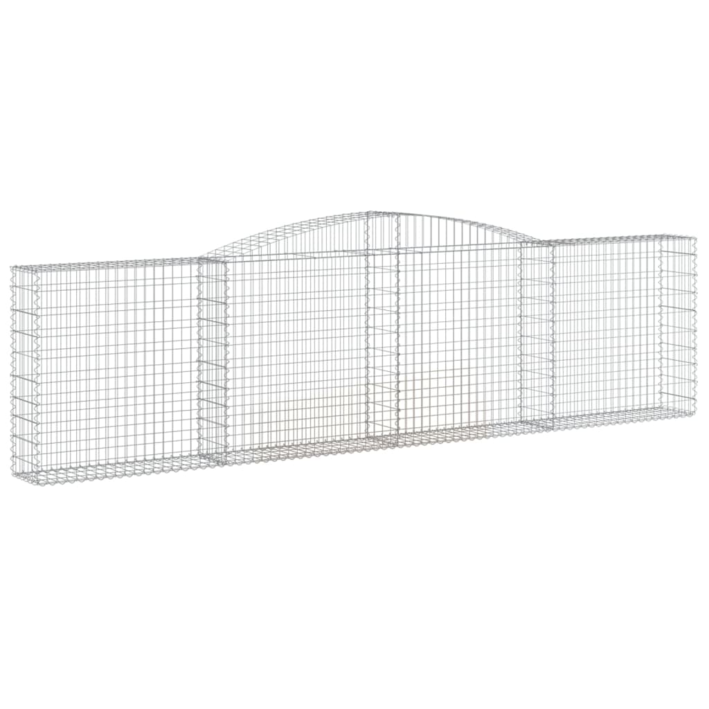 Cestas De Gaviones 2 Uds Forma De Arco Hierro 400x30x100/120 Cm_2