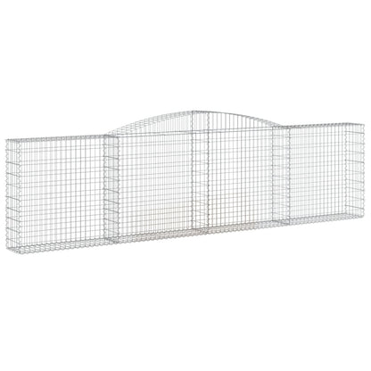 Cestas De Gaviones 2 Uds Forma De Arco Hierro 400x30x100/120 Cm_2