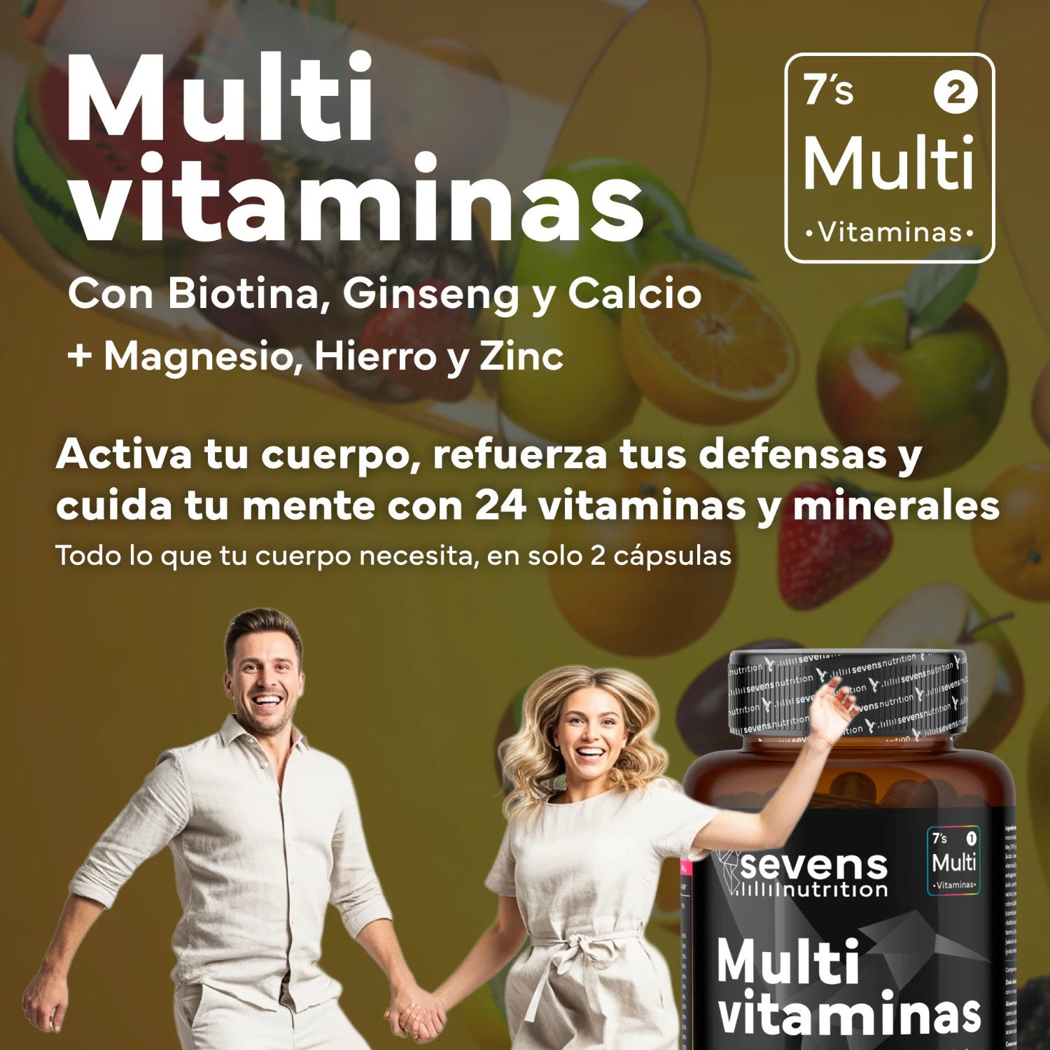 Multivitaminas Sevens Nutrition 365 cápsulas