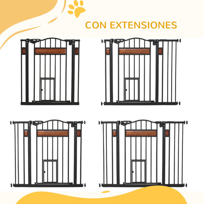 Pawhut Barrera De Seguridad Extensible Para Puertas Y Escaleras 93x76,2 Cm Negro_3