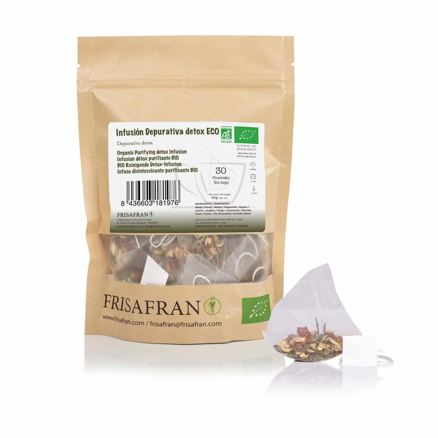 Infusión Depurativa Detox |pirámides | Calidad | Frisafran 30 Uds_0