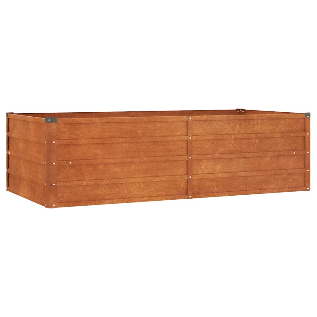Arriate Oxidado De Acero Corten 160x80x45 Cm_0