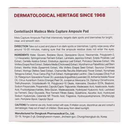 Madeca Mela Capture Ampoule Pad Centellian24 60pads