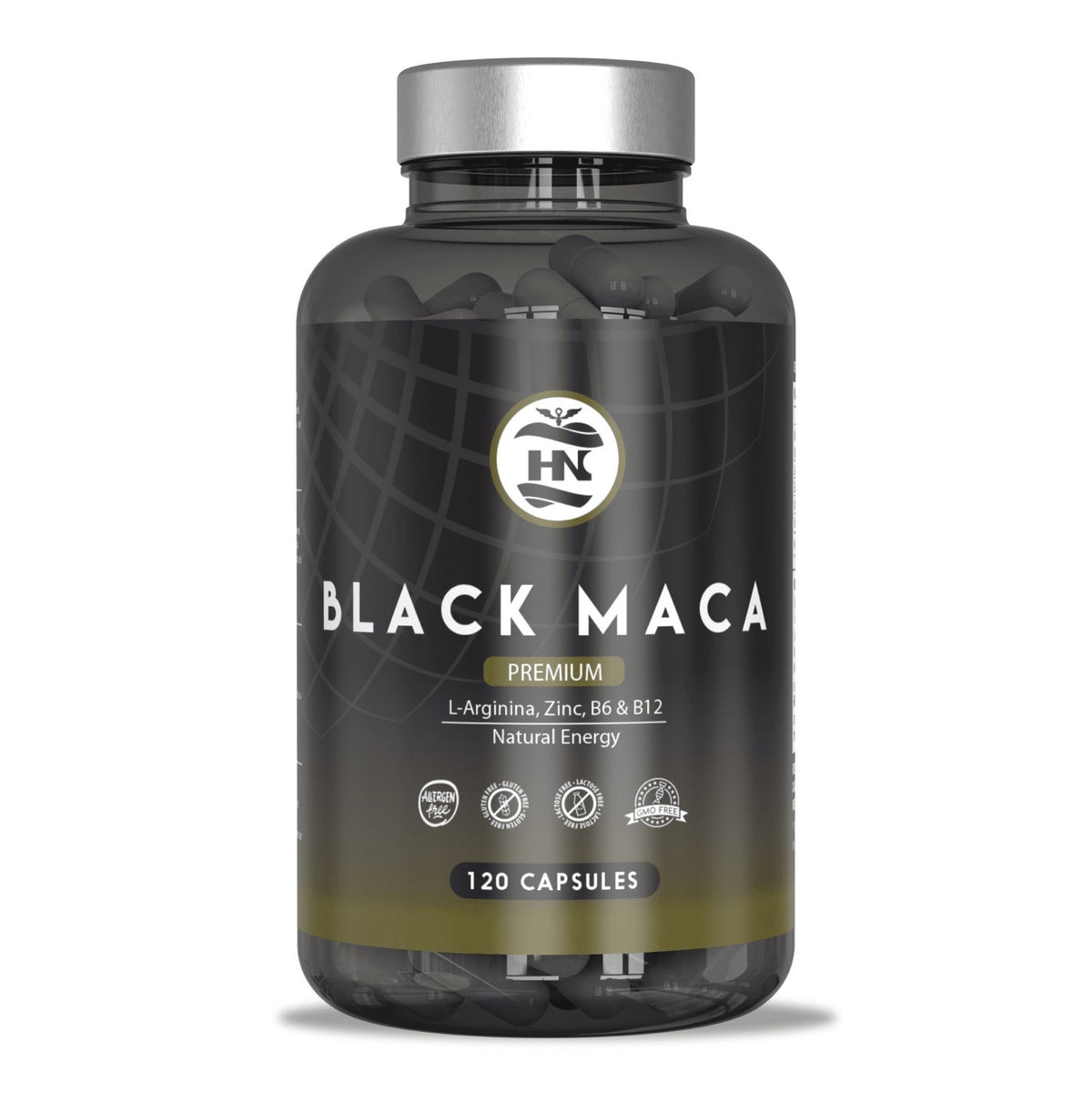 Maca Negra Andina Peruana Con L Arginina, 120 Capsulas, Para Máxima Energía Y Rendimiento Con Vitaminas B6/b12_0