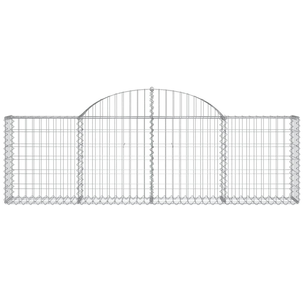Cestas De Gaviones 50 Uds Forma De Arco Hierro 200x30x60/80 Cm_3