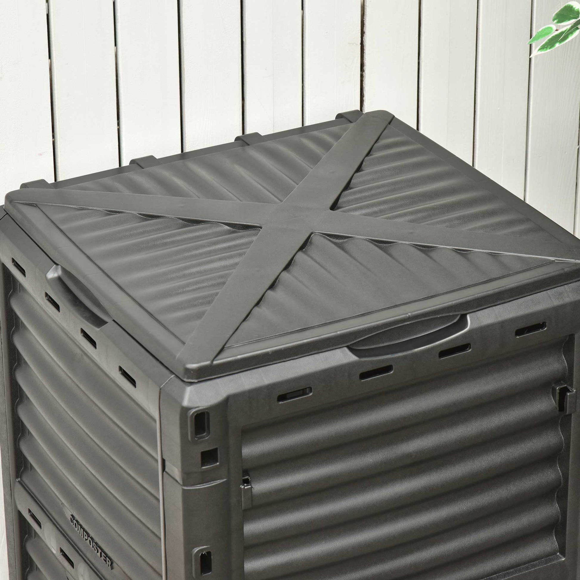 Outsunny Compostador Capacidad 300l Para Producción Abono Orgánico_4