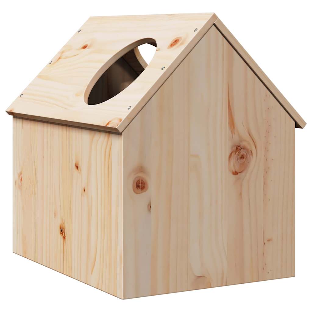 Casa Para Gatos Madera Maciza Pino 41x50x50 Cm_4