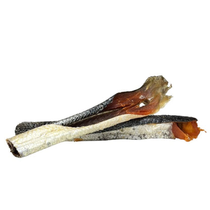 Bimordiscos Tiras Xl De Piel Con Carne De Salmón Para Perros Y Gatos_1