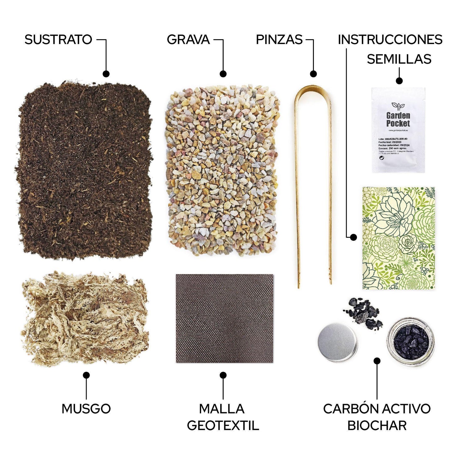 Kit Monta tu Terrario Vertical, Ideal Regalo Garden Pocket