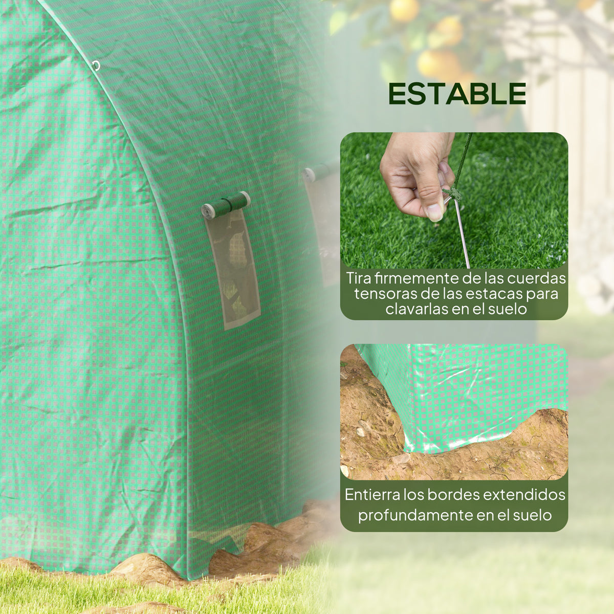 Outsunny Invernadero De Exterior 6x3x2 M Con Sistema De Riego Integrado Verde_3