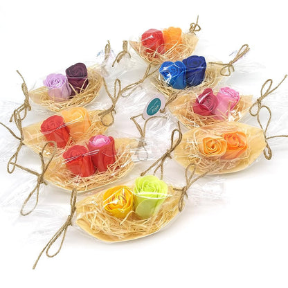 100 Barcas Con Flores Para Regalo Invitados (azul) - Rosas De Jabón Para Baño Aromático. Detalle Original Para Eventos_5