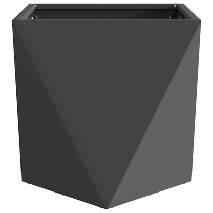 Jardinera 2 Pcs Negro 50 X 50 X 50 Cm Acero_5