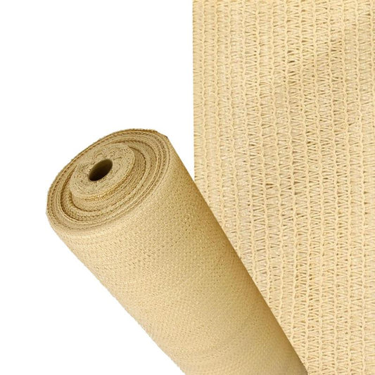 Malla Sombreo Rollo 1.0 X 50 Metros, Reduce Radiación, Protección Jardín Y Terraza, Regula Temperatura, Color Beige_0