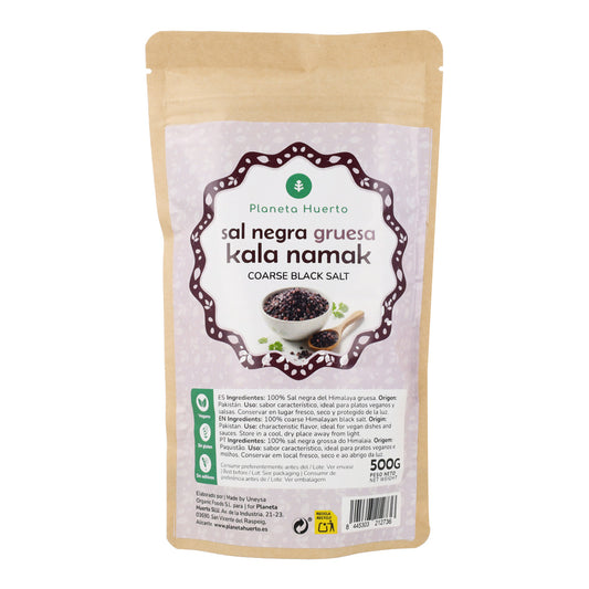 Sal negra del Himalaya gruesa Kala Namak Planeta Huerto 500 g