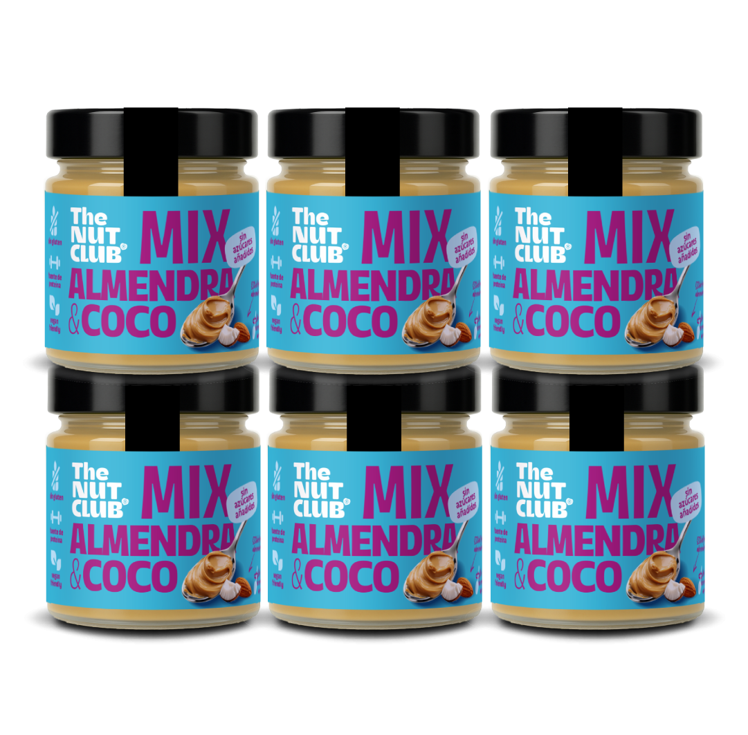 Pack crema de almendra y coco 6 uds The Nut Club 1200g_0