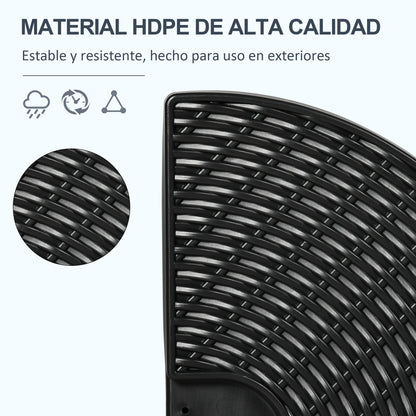 Outsunny Base Para Sombrilla De 4 Piezas Rellenable Con Arena 68 Kg O Agua 52 L_5