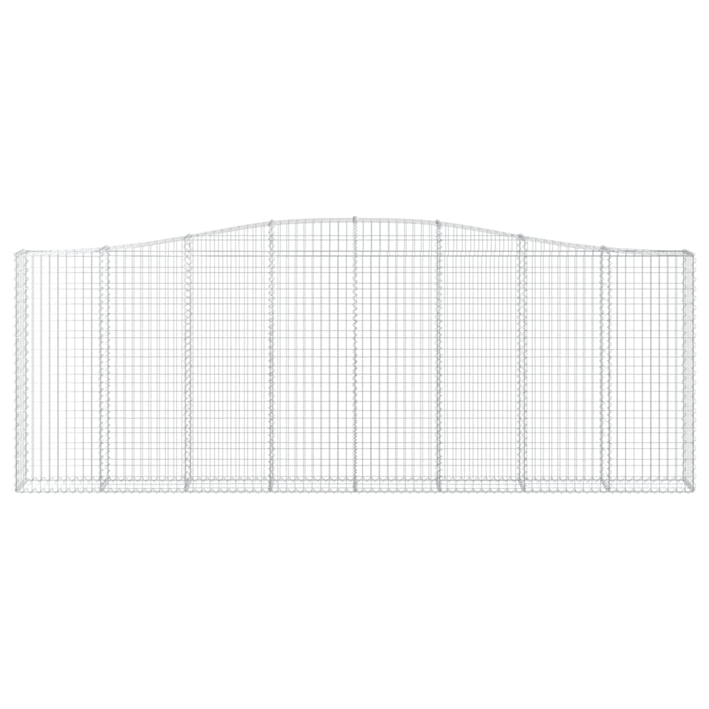 Cestas De Gaviones 2 Uds Forma De Arco Hierro 400x30x140/160 Cm_3