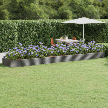 Jardinera Arriate Acero Galvanizado Gris 600x140x36 Cm_1