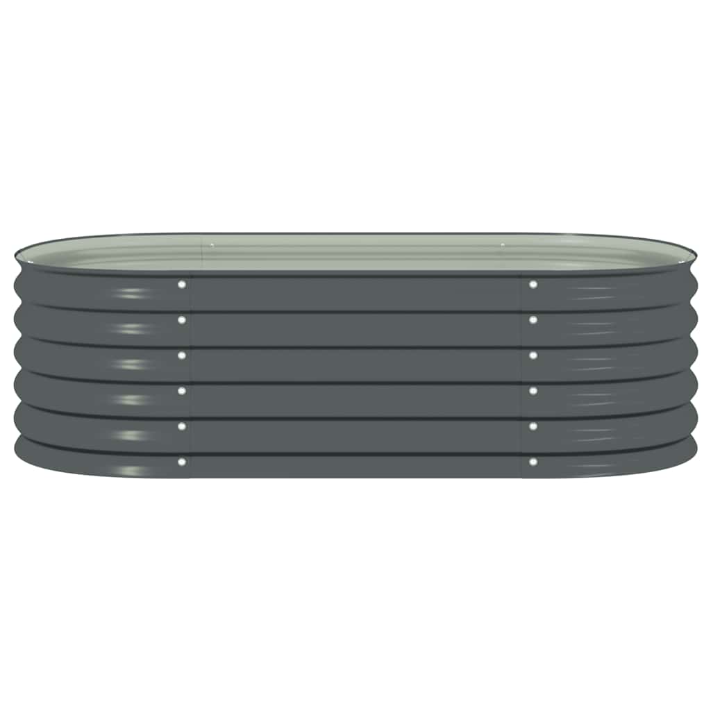 Arriate De Acero Galvanizado Gris 160x80x44 Cm_4