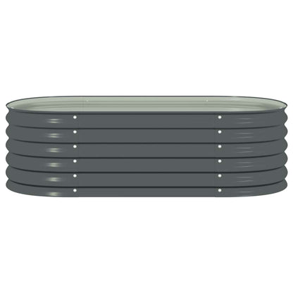 Arriate De Acero Galvanizado Gris 160x80x44 Cm_4