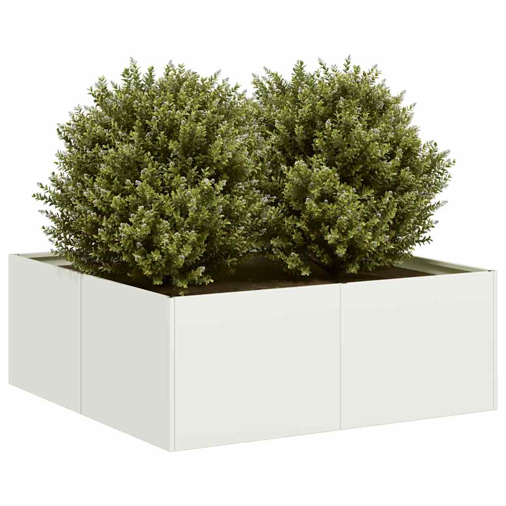 Jardinera Acero Blanco 80x80x30 Cm_1