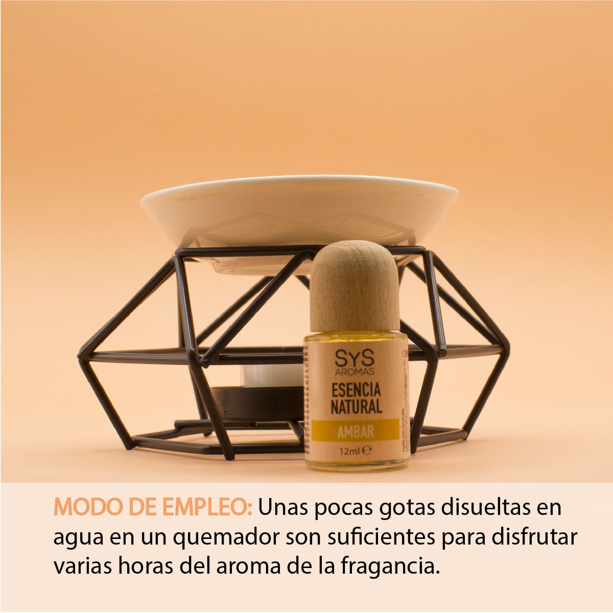 Esencia Natural Ámbar SYS Aromas 12 ml | Aroma Dulce y Amaderado | Para Quemadores y Humidificadores_2
