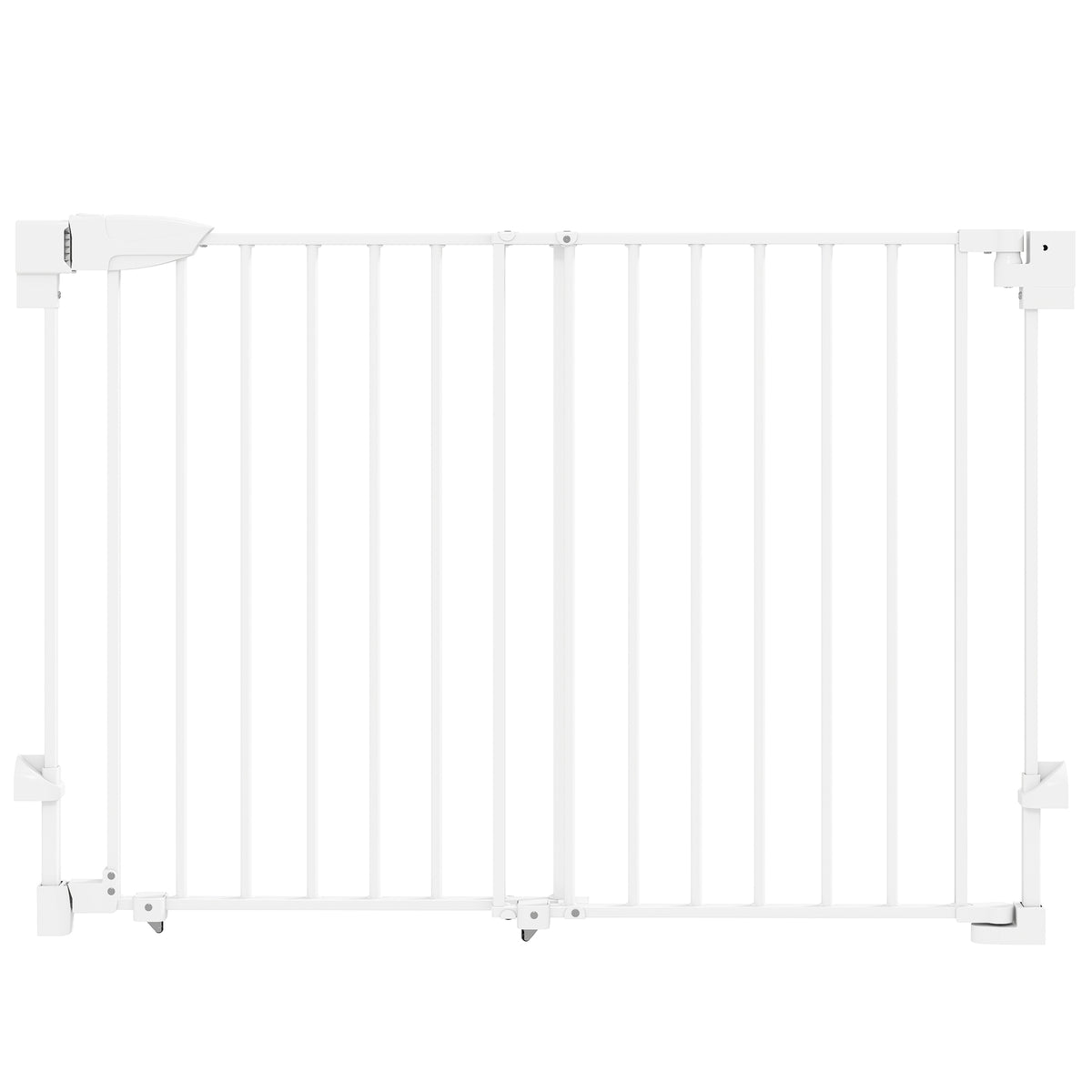 Pawhut Barrera De Seguridad Para Perros, Ancho 74,5-111,5 Cm Con Pestillo Blanco_0