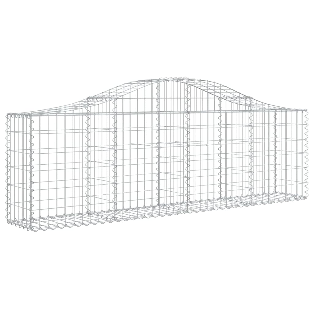 Cestas De Gaviones 8 Uds Forma De Arco Hierro 200x30x60/80 Cm_2