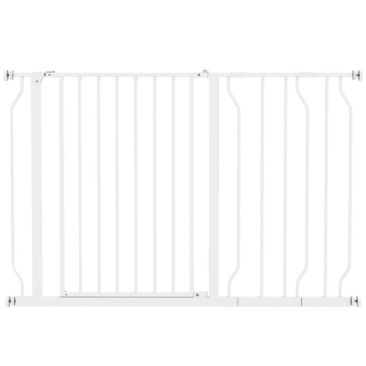 Pawhut Barrera De Seguridad De Perros Para Escaleras 75-115 Cm Con 2 Extensiones_0