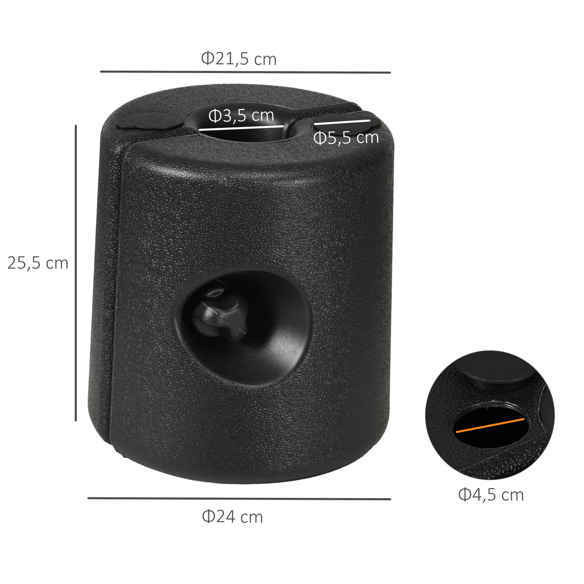 Outsunny 4 Pesos Para Carpas Rellenables De Agua 8,7 Kg O Arena 12 Kg_2