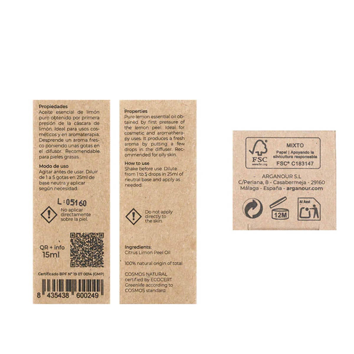 Aceite esencial Limón 100% puro Arganour 15ml