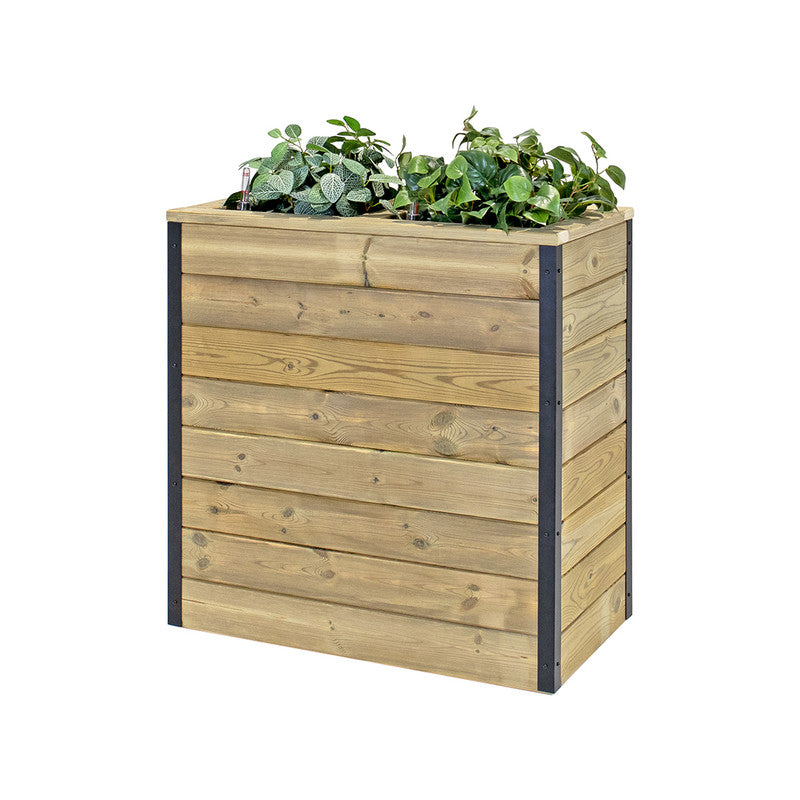 Jardinera Con Autorriego De Madera Nidum Interior Y Exterior Hortalia 75x40x80 Cm_0