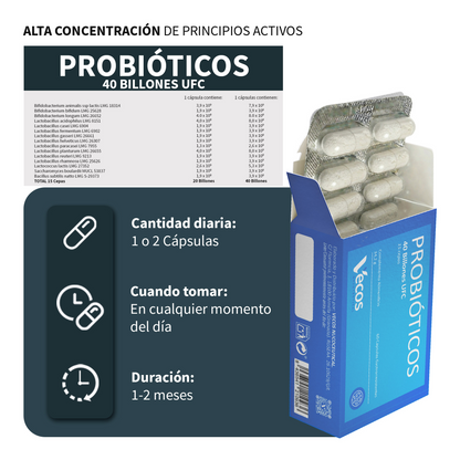 Probióticos Liofilizados Vecos 60 Cápsulas Flora Intestinal Y Confort Digestivo | 15 Cepas_2