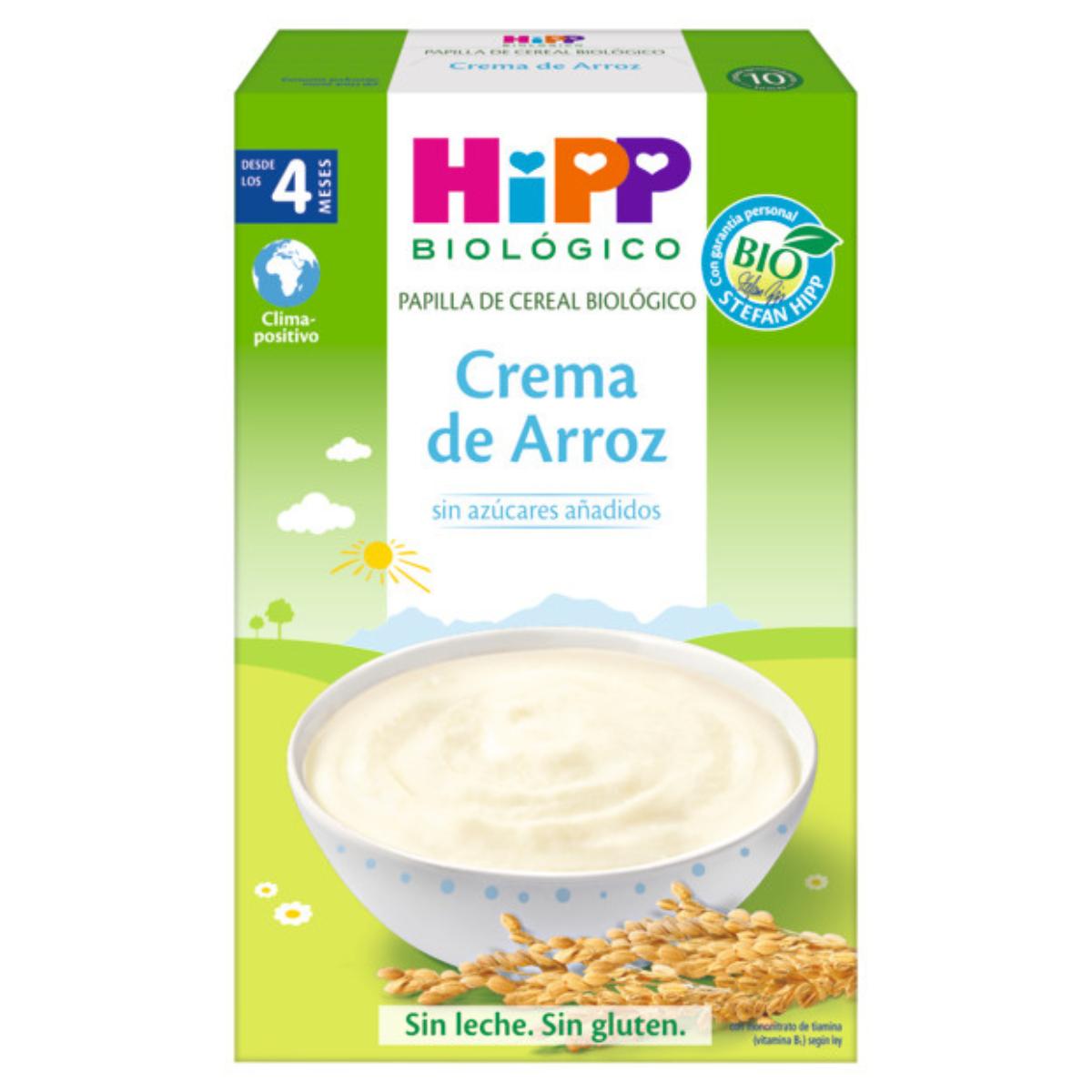 Pack x 2 Papilla de crema de arroz sin gluten bio +4 meses HiPP 200 g