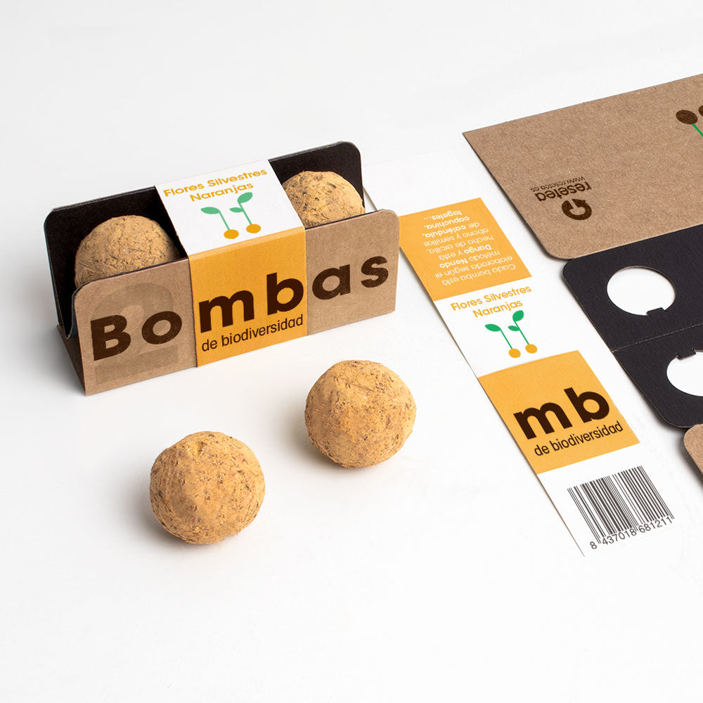 Bombas de Biodiversidad – Flores Silvestres Naranjas para Polinizadores, Regalo - Resetea_1
