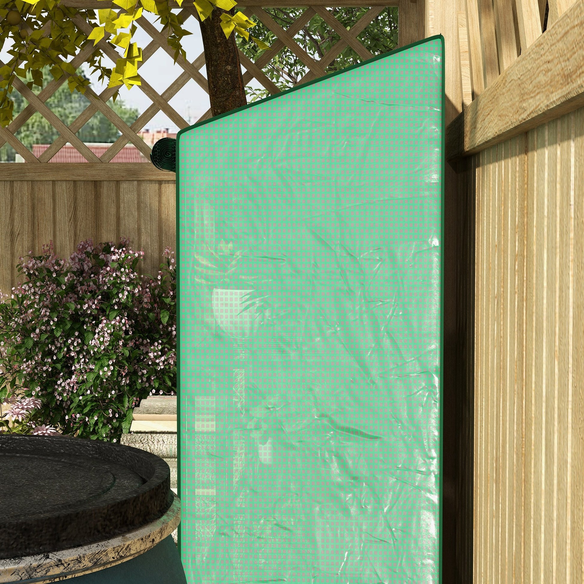 Outsunny Invernadero De Jardín De 3 Niveles 143x46x141/151 Cm Verde_4