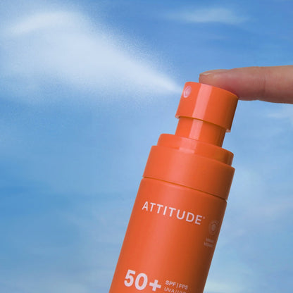 Mineral sunscreen Spray Face &amp; Body SPF 50 Coco tropicale Attitude Sunly 75 ml
