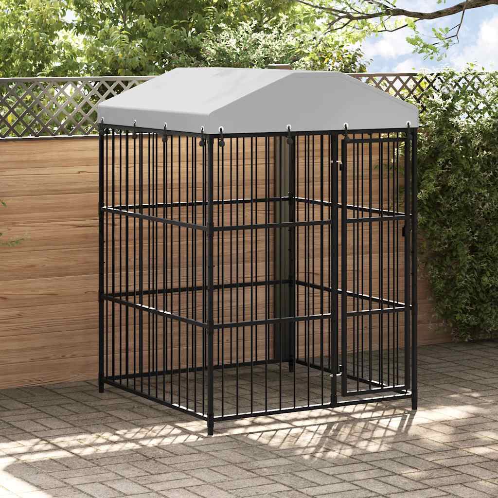 Perrera De Exterior Con Techo 150x150x210 Cm_1